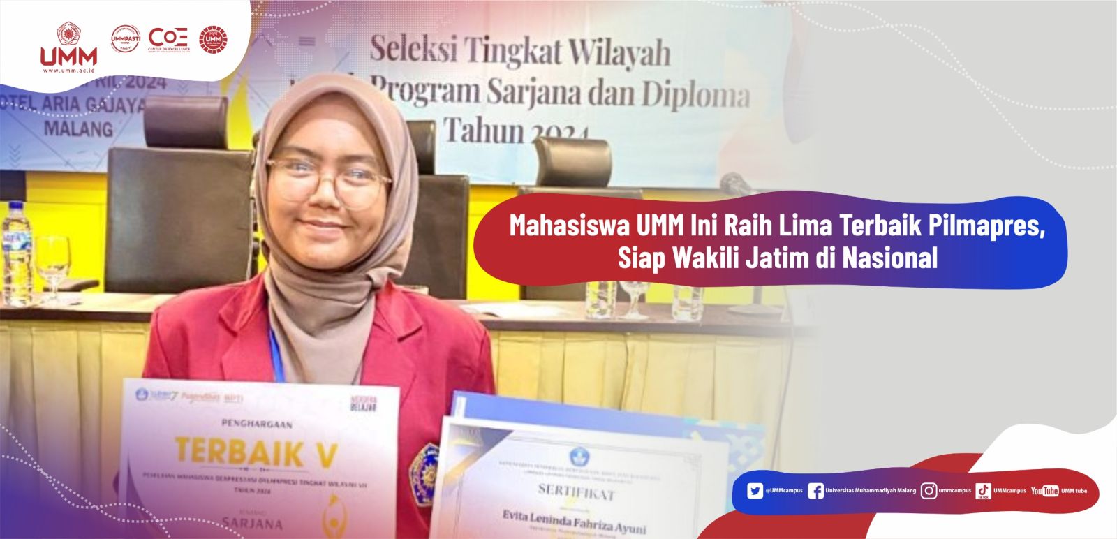 Mahasiswa UMM Raih Lima Terbaik Pilmapres, Siap Wakili Jatim di Nasional